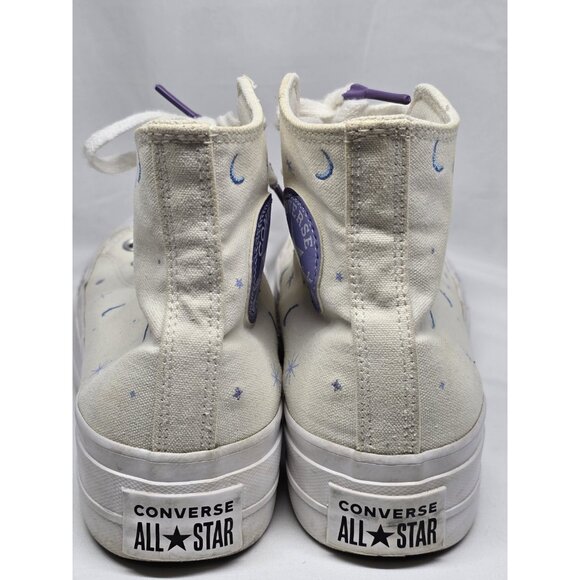 Converse Chuck Taylor All Star Lift Timeless White Embroidery High Platform Sz 7 - Picture 3 of 16